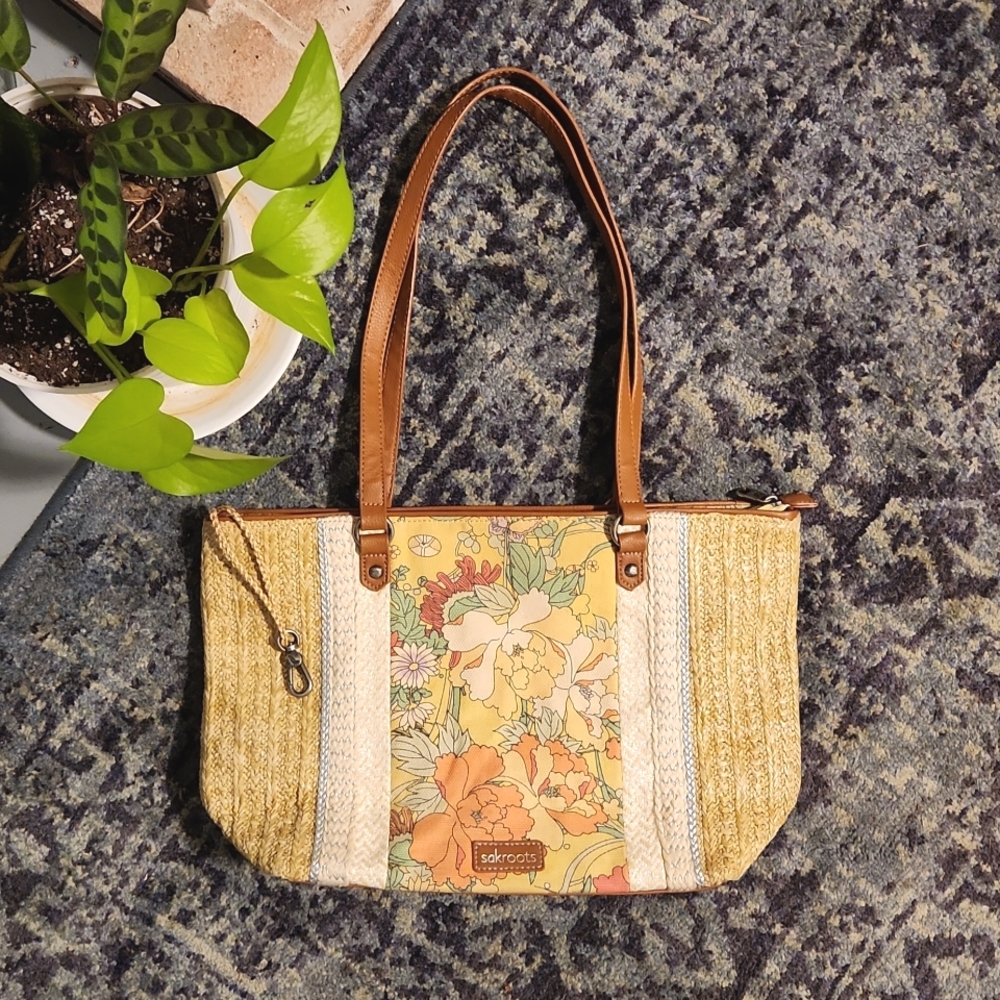 Sakroots Meadow Grass Floral Tote Bag
